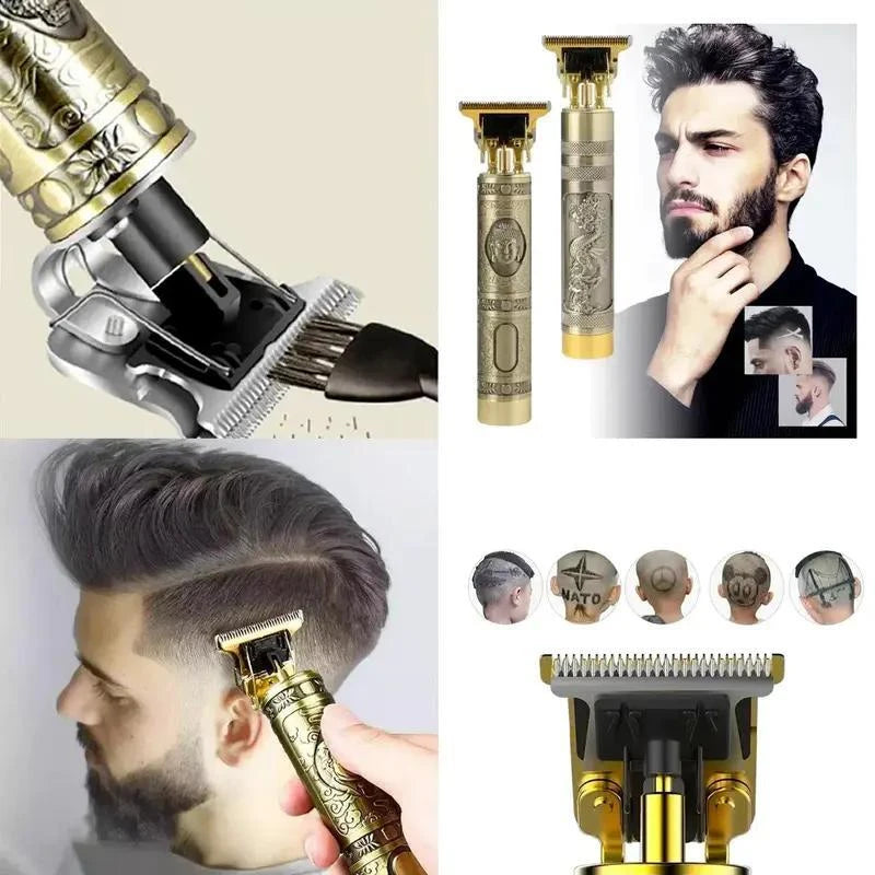 MAQUININHA DE CORTAR CABELO E BARBA:  Hair Cutting Machine For Male Beard Designer Random Electric Professional